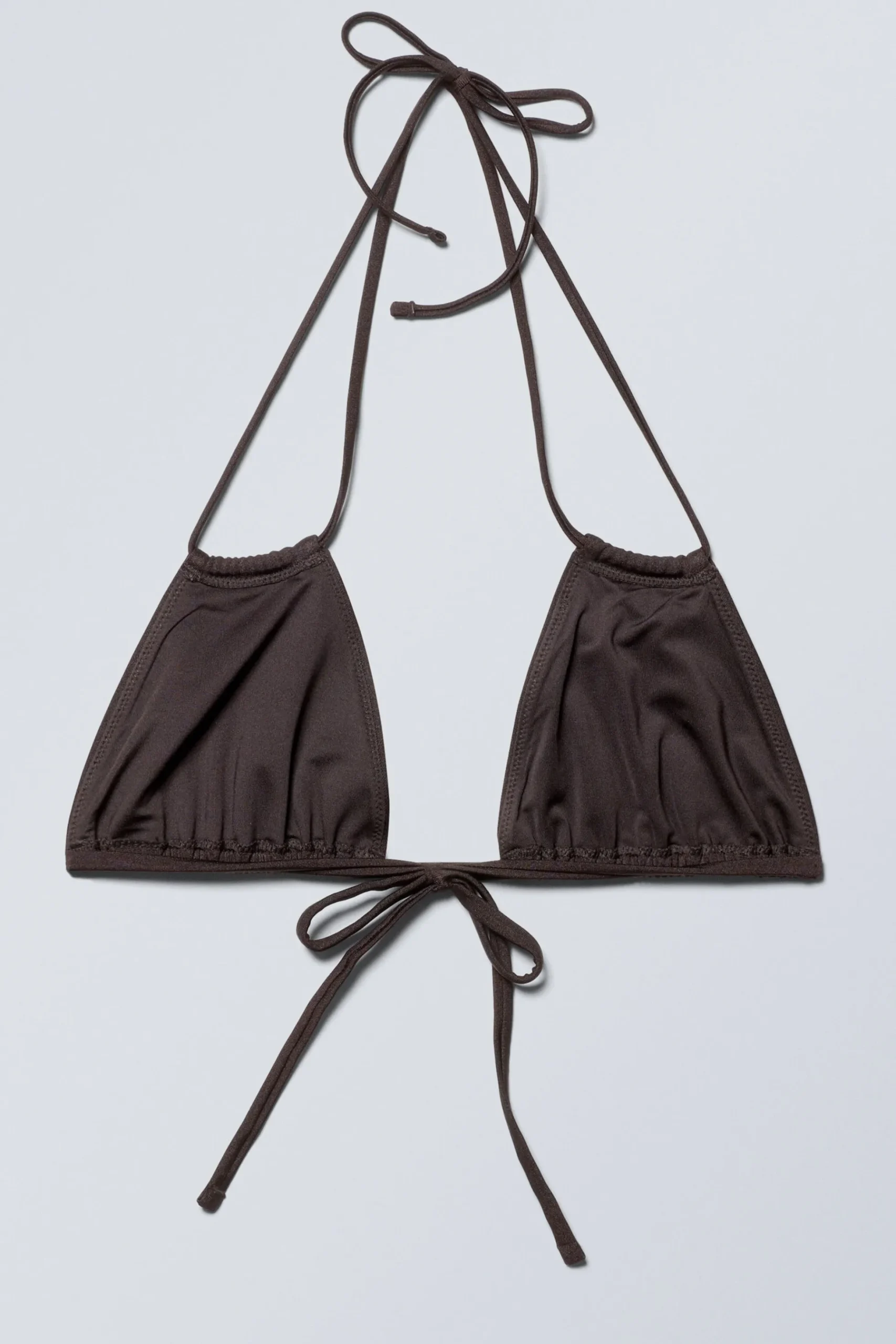 Weekday BREEZE TIE BIKINI TOP dark brown Best Sale