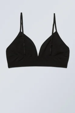 Weekday CAT SOFT TRIANGLE BRA black Outlet