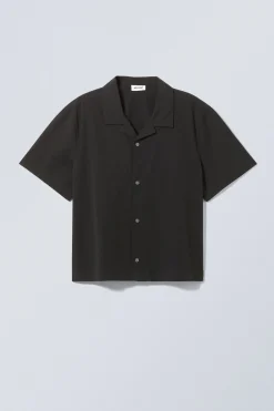 Weekday CHARLIE SHORT SLEEVE SHIRT black Shop