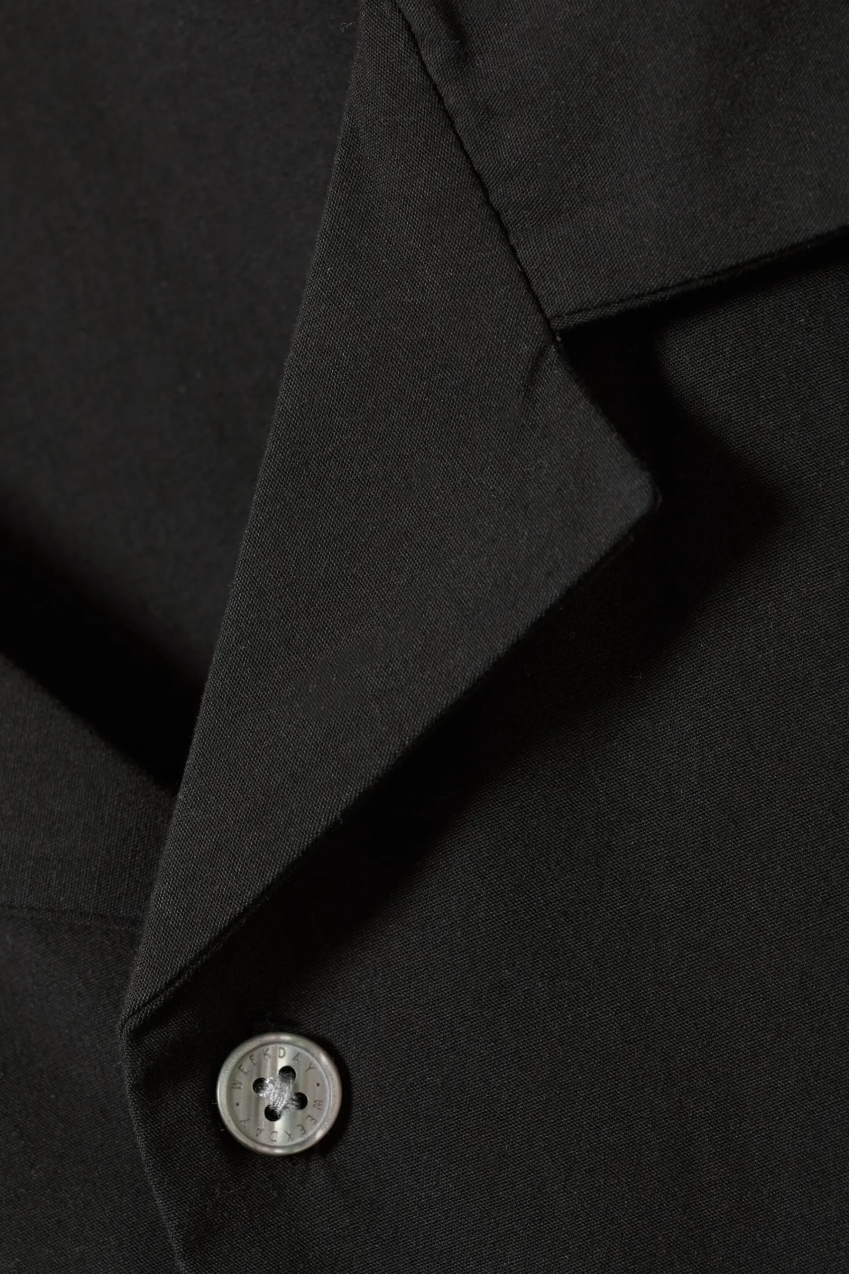 Weekday CHARLIE SHORT SLEEVE SHIRT black Shop