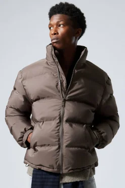 Weekday COLE PUFFER JACKET dark mole New