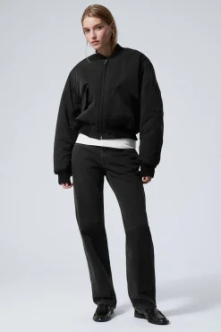 Weekday CROPPED BOMBER JACKET black New