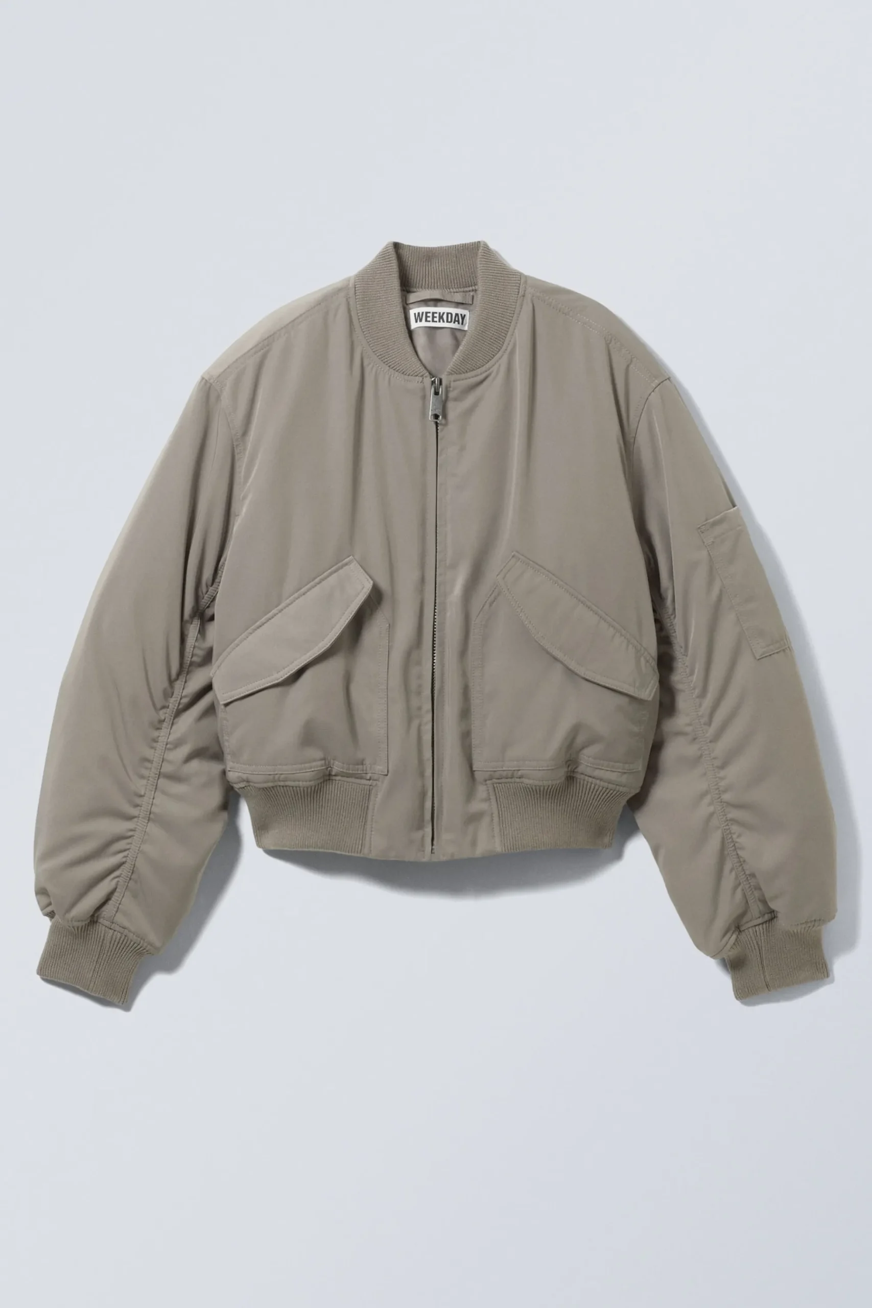 Weekday CROPPED BOMBER JACKET dusty mole Discount