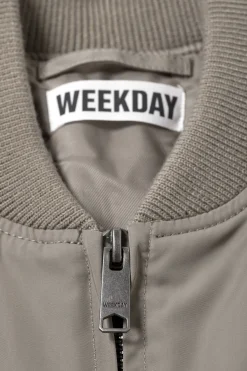 Weekday CROPPED BOMBER JACKET dusty mole Discount