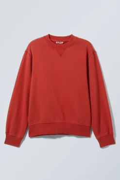 Weekday CROPPED COTTON FLEECE SWEATSHIRT red Cheap