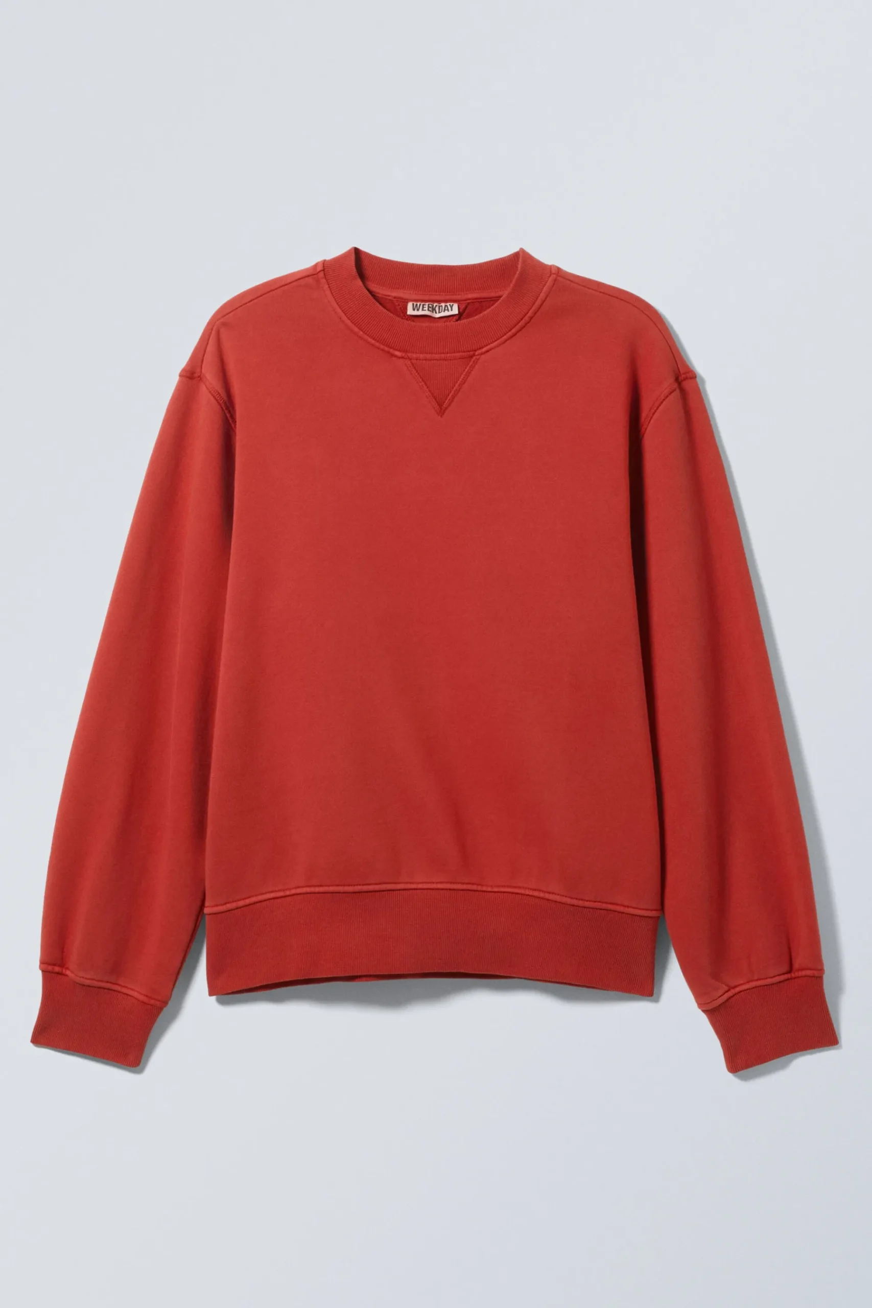 Weekday CROPPED COTTON FLEECE SWEATSHIRT red Cheap