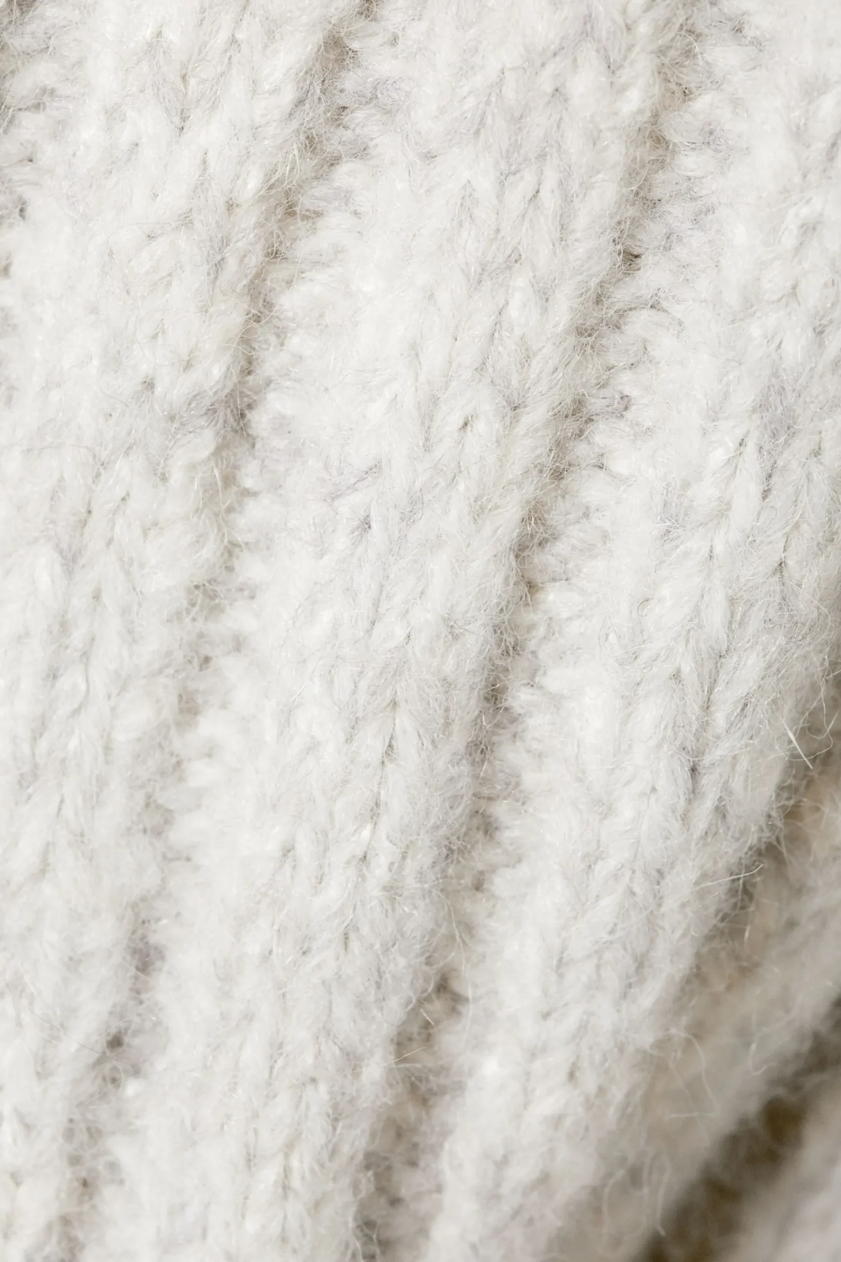 Weekday CROPPED RIB-KNIT SWEATER light grey Shop