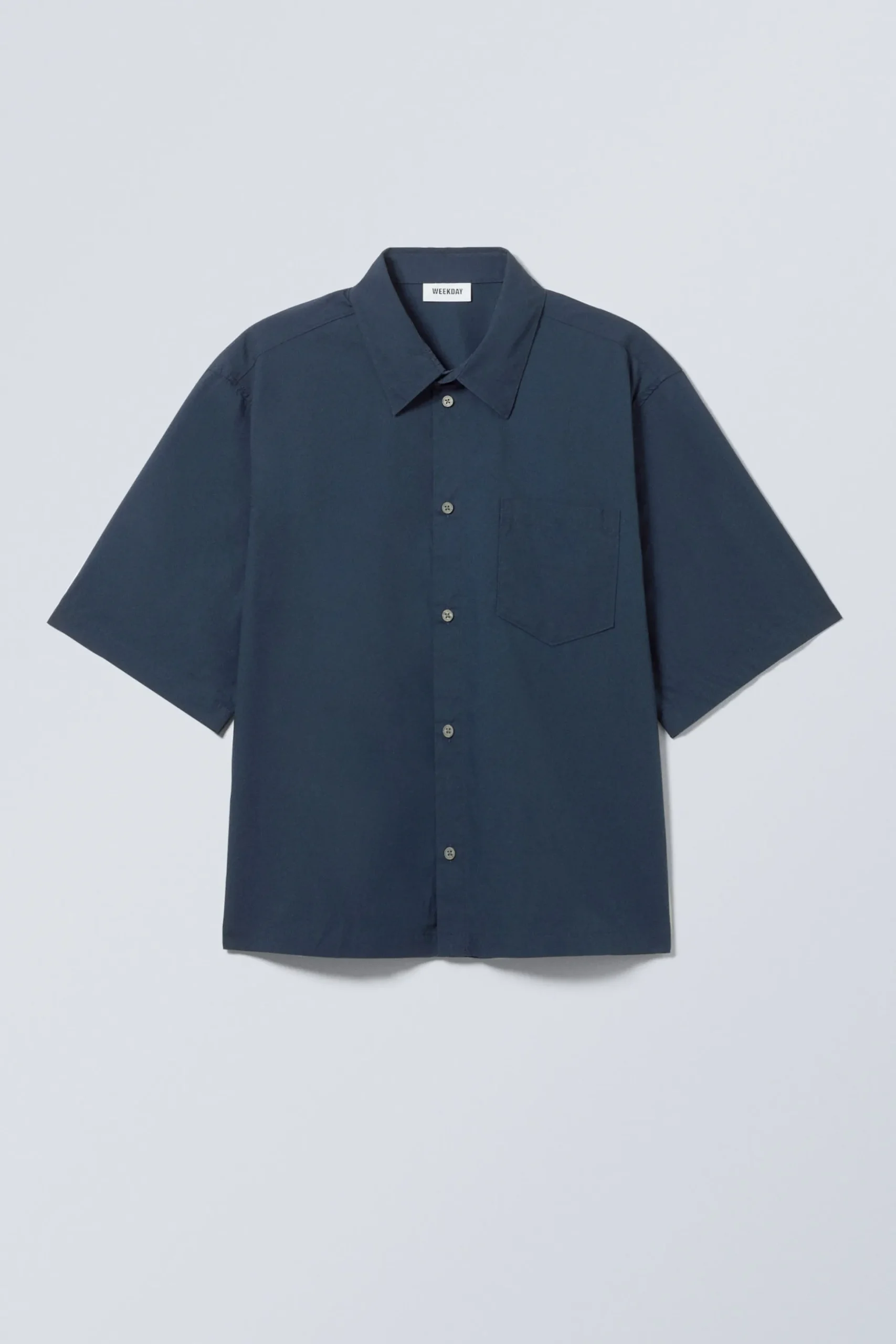 Weekday CROPPED SHORT SLEEVE SHIRT dark blue Best