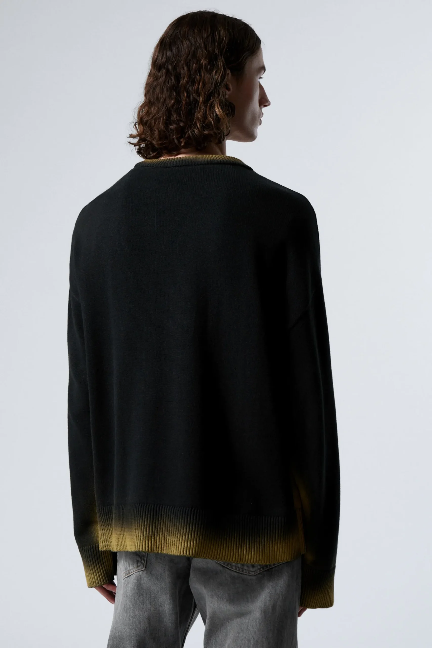Weekday CYPHER GRAPHIC KNIT SWEATER black Sale