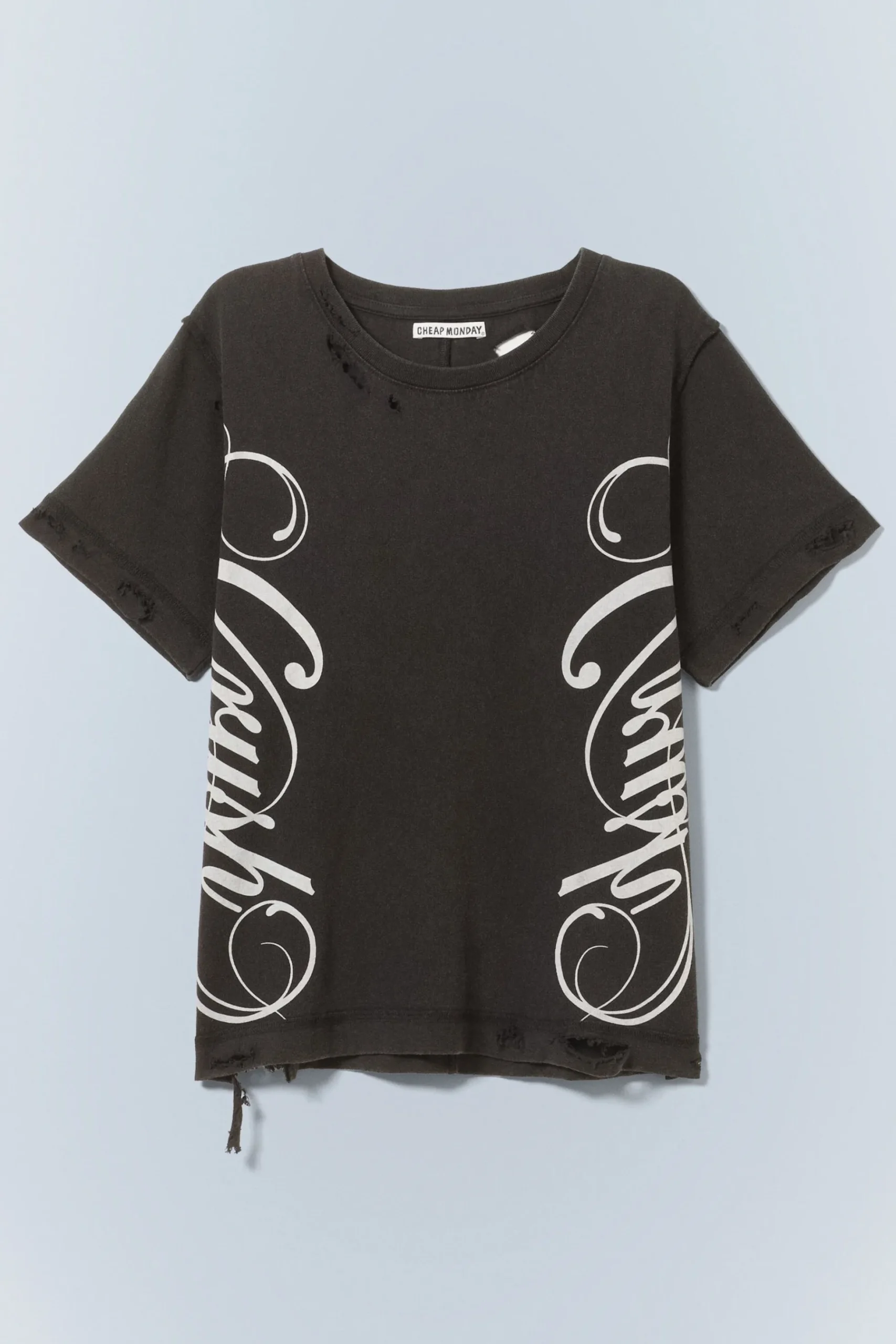 Weekday DISTRESSED PRINTED T-SHIRT washed black Sale