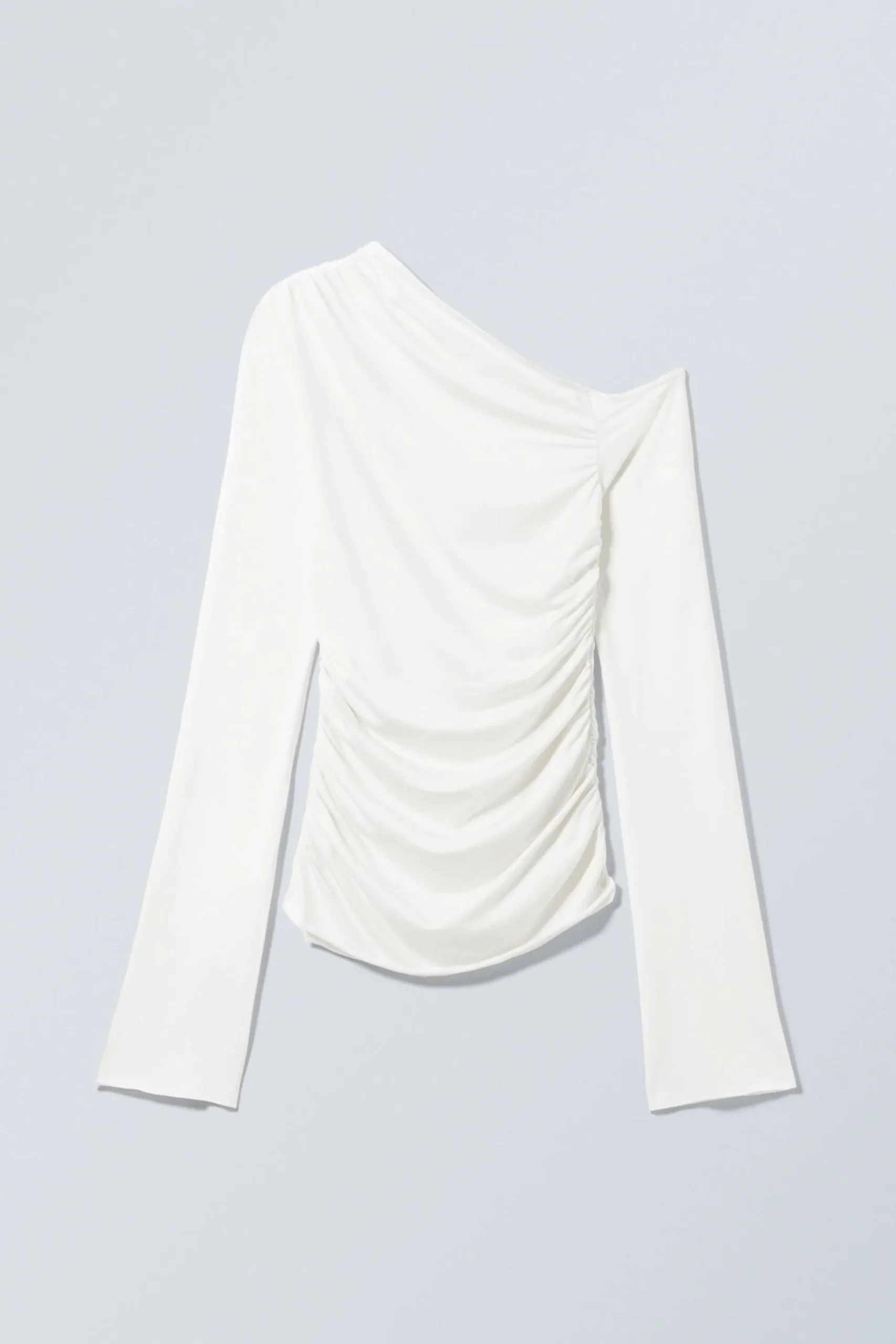 Weekday DRAPE ASYMMETRIC LYOCELL TOP white Fashion