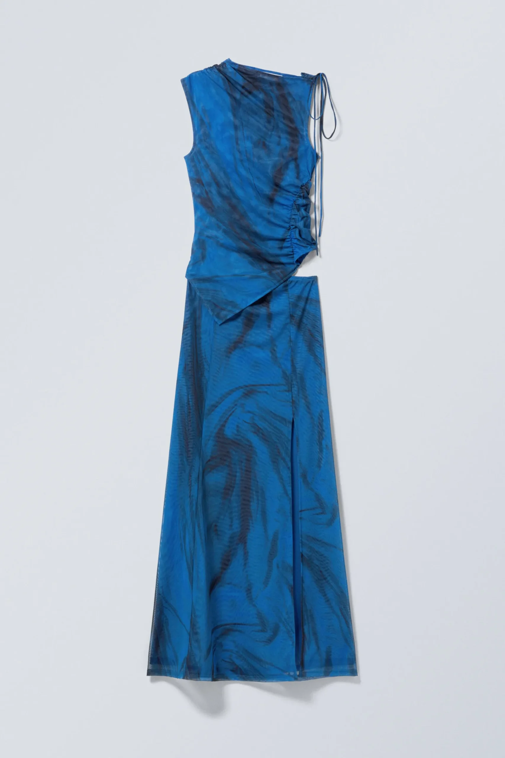 Weekday DRAPED ASYMMETRIC TIE MAXI DRESS bright blue Sale