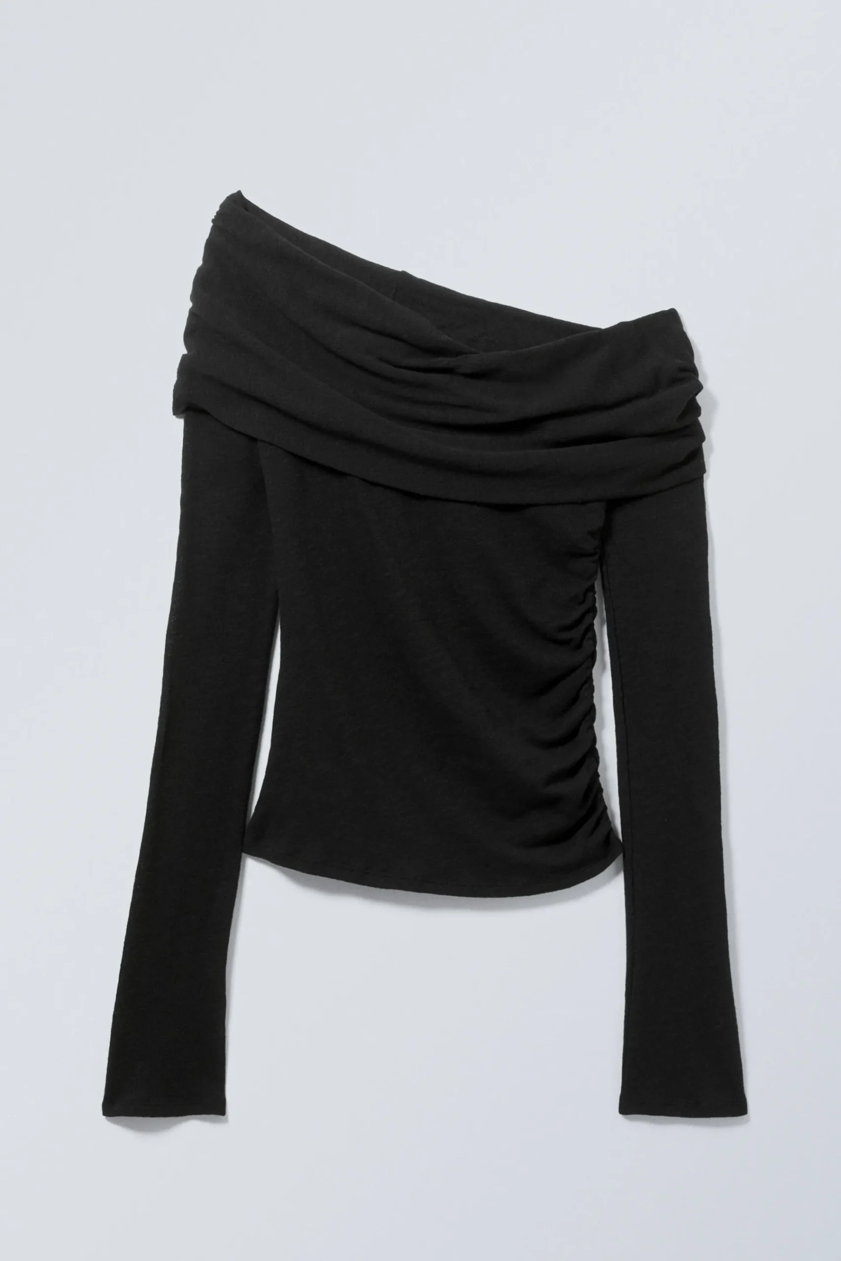 Weekday DRAPED OFF-SHOULDER TOP black Best Sale