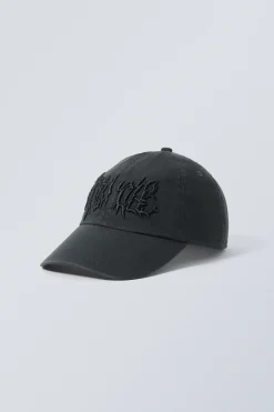 Weekday EMBROIDERY CAP dark grey Hot