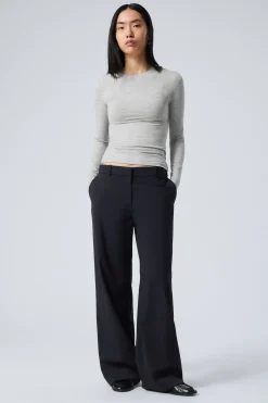 Weekday EMILY LOW WAIST SUITING TROUSERS dark blue Cheap