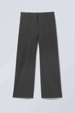 Weekday EMILY LOW WAIST SUITING TROUSERS dark grey melange Discount