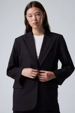 Weekday ERIN OVERSIZED BLAZER dark plum Fashion