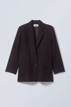 Weekday ERIN OVERSIZED BLAZER dark plum Fashion