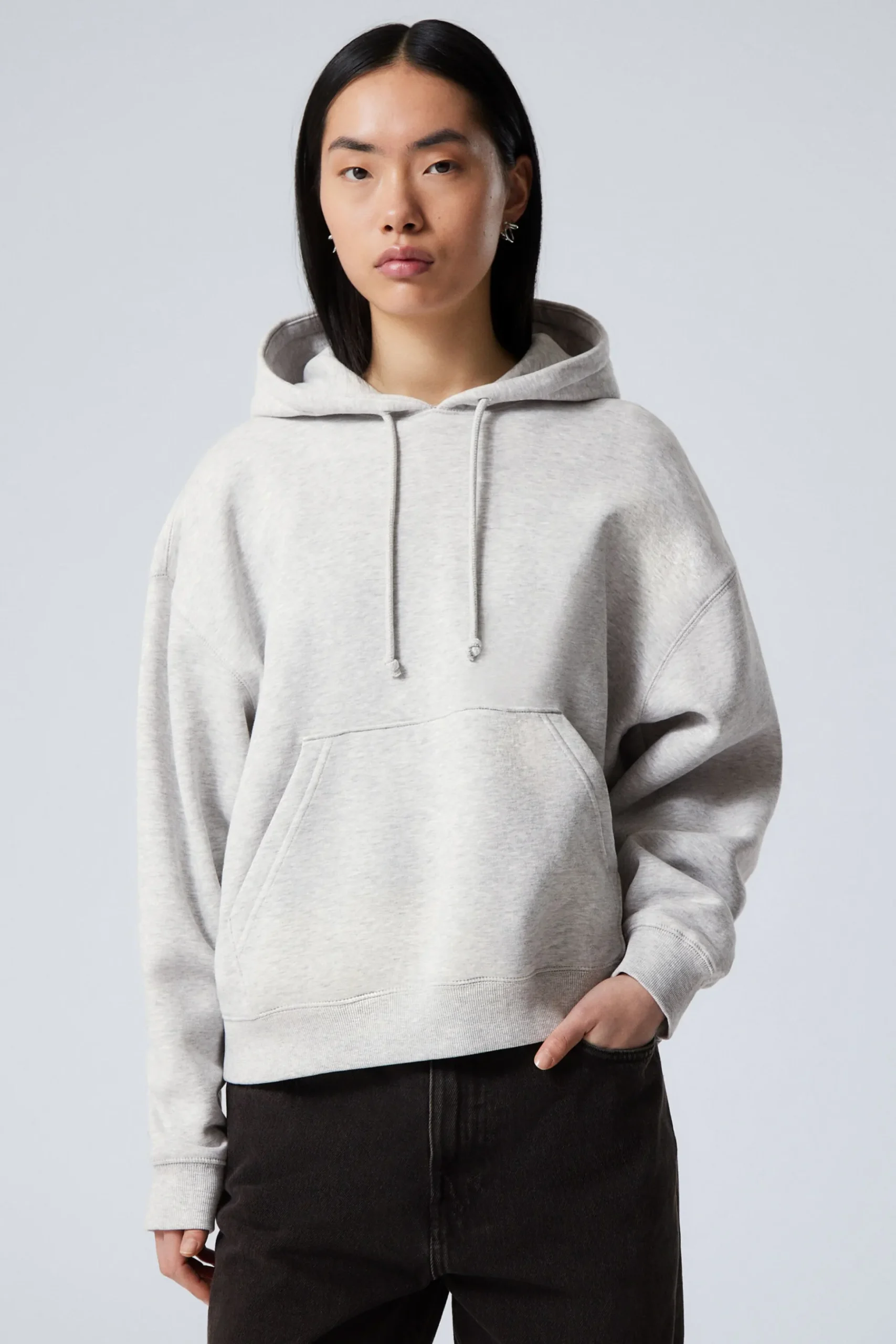 Weekday ESSENCE STANDARD HOODIE light grey Best