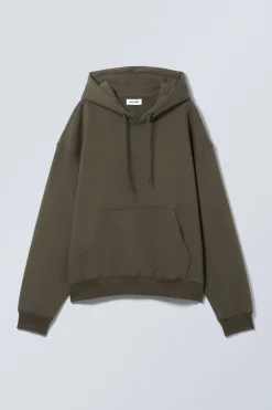 Weekday ESSENCE STANDARD HOODIE dark khaki green Flash Sale