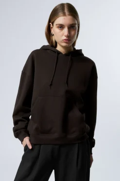 Weekday ESSENCE STANDARD HOODIE dark brown Cheap