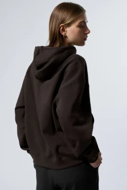 Weekday ESSENCE STANDARD HOODIE dark brown Cheap
