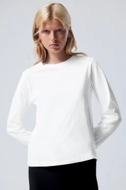 Weekday ESSENCE STANDARD LONG SLEEVE white Hot