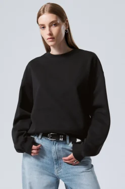 Weekday ESSENCE STANDARD SWEATSHIRT black Shop