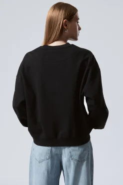 Weekday ESSENCE STANDARD SWEATSHIRT black Shop