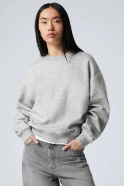 Weekday ESSENCE STANDARD SWEATSHIRT light grey melange Hot