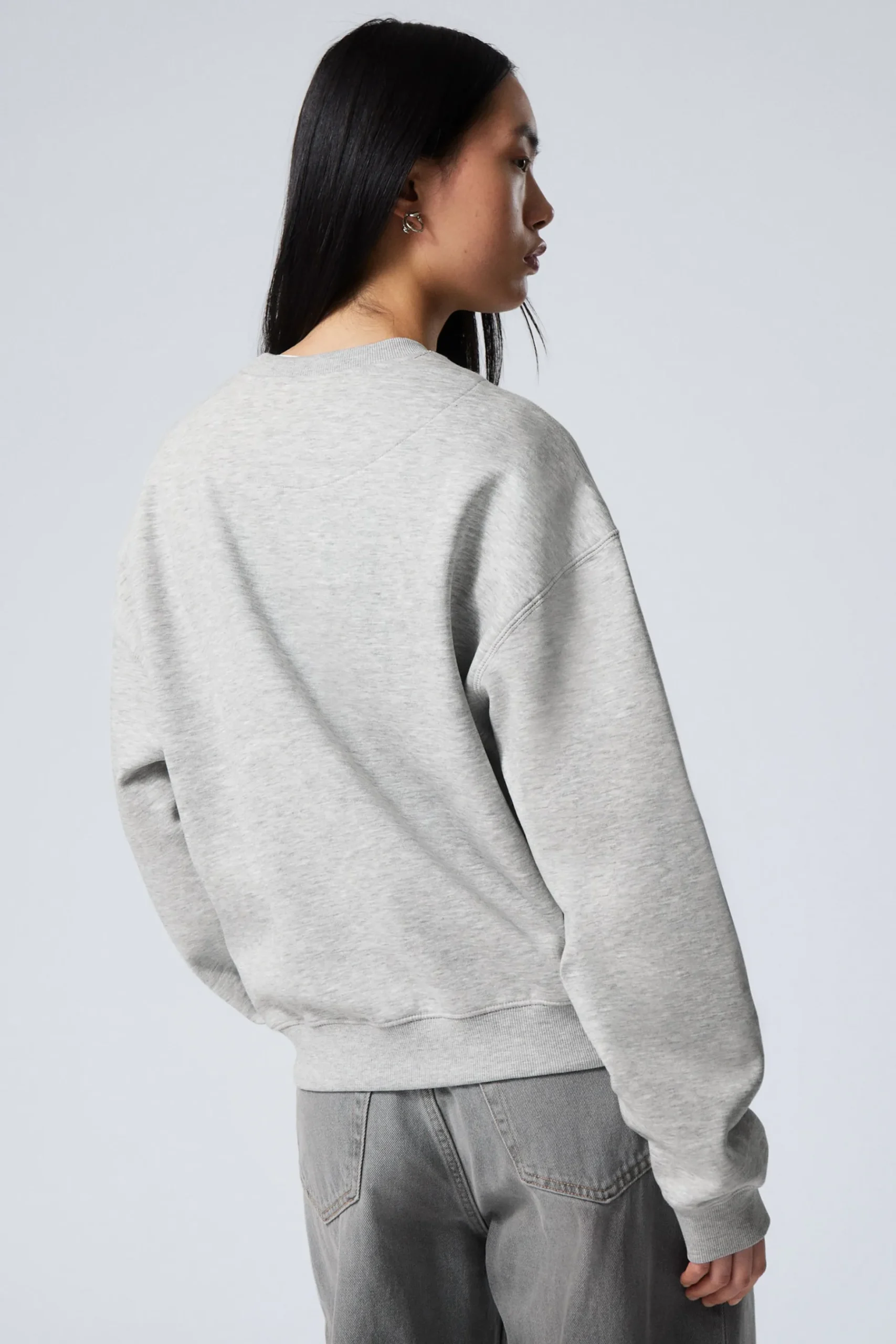 Weekday ESSENCE STANDARD SWEATSHIRT light grey melange Hot