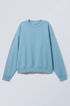 Weekday ESSENCE STANDARD SWEATSHIRT washed light blue Clearance