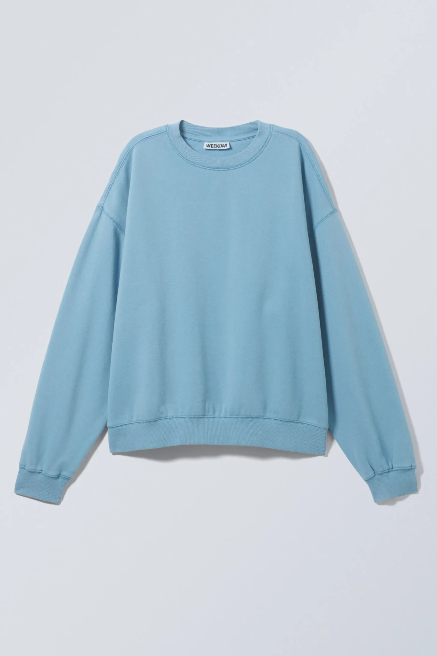 Weekday ESSENCE STANDARD SWEATSHIRT washed light blue Clearance
