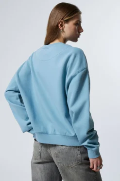 Weekday ESSENCE STANDARD SWEATSHIRT washed light blue Clearance