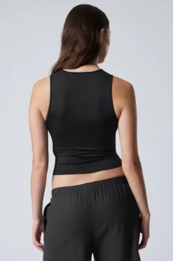 Weekday FINE FITTED TANK TOP black Store