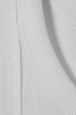 Weekday FITTED RIB TANK TOP white Clearance