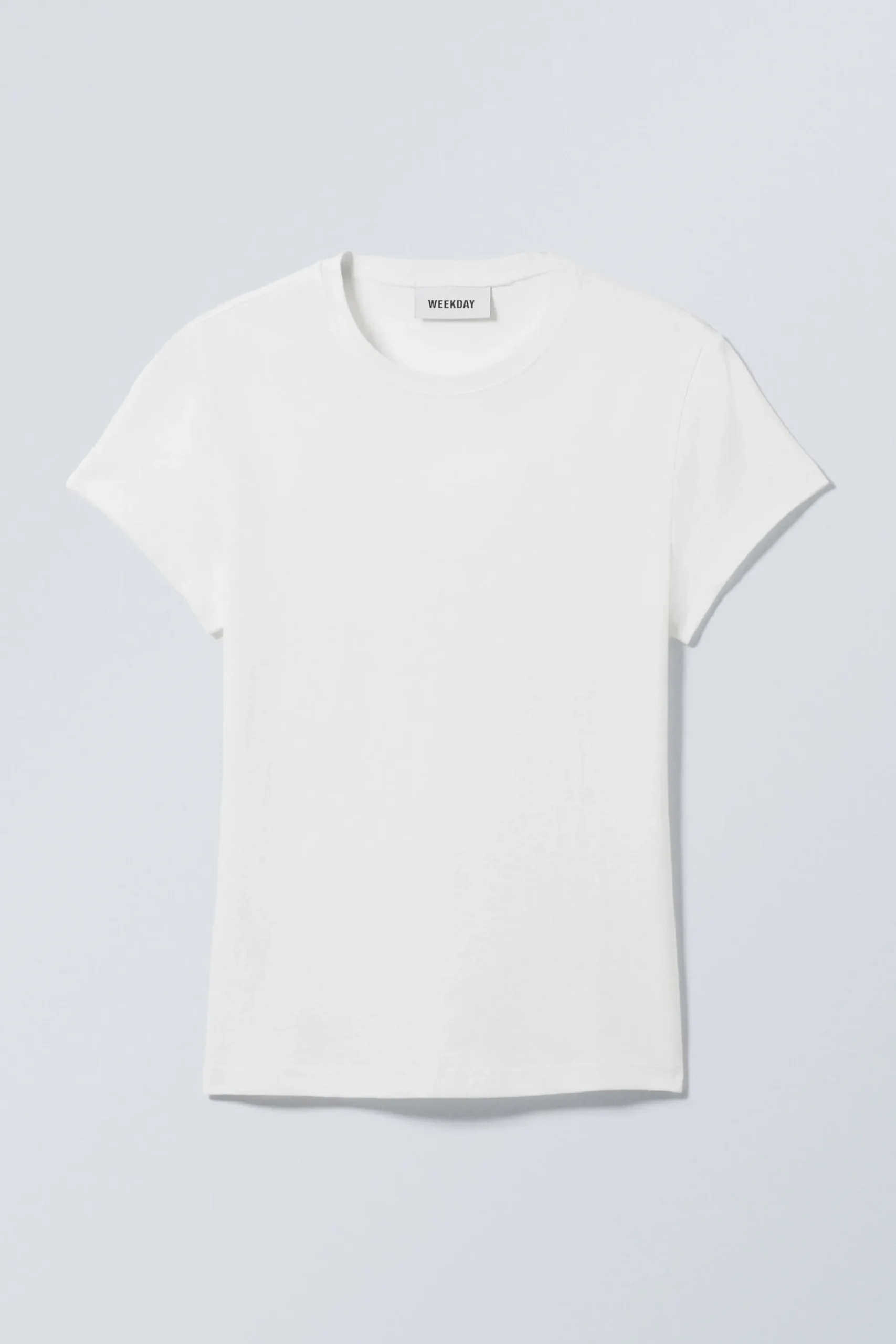 Weekday FITTED SHORT SLEEVE T-SHIRT white Clearance