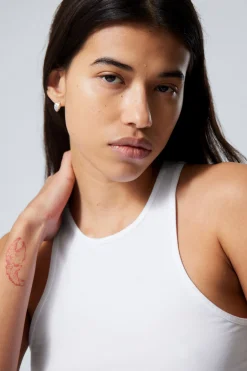 Weekday FITTED TANK TOP white Best