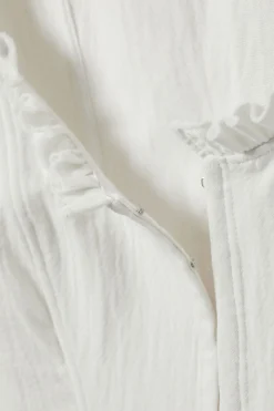 Weekday FITTED TWILL CORSET TOP dusty white Clearance