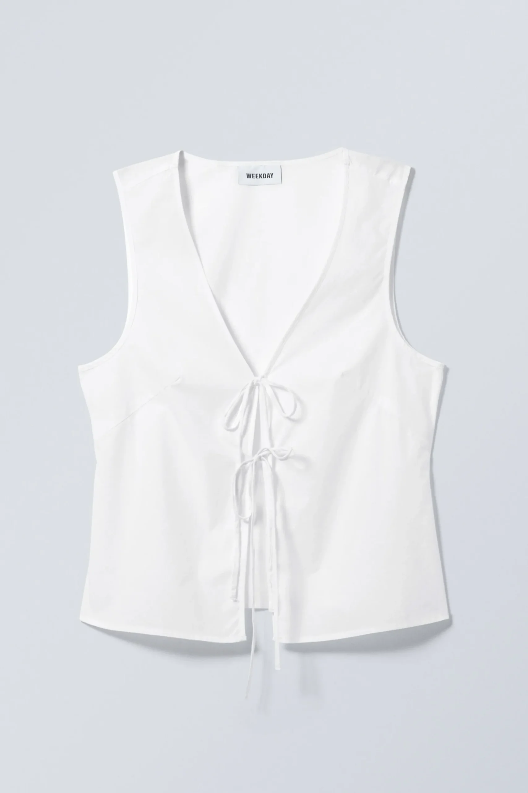Weekday FITTED VEST TOP white Best Sale