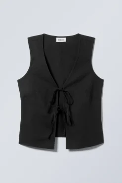 Weekday FITTED VEST TOP black Shop