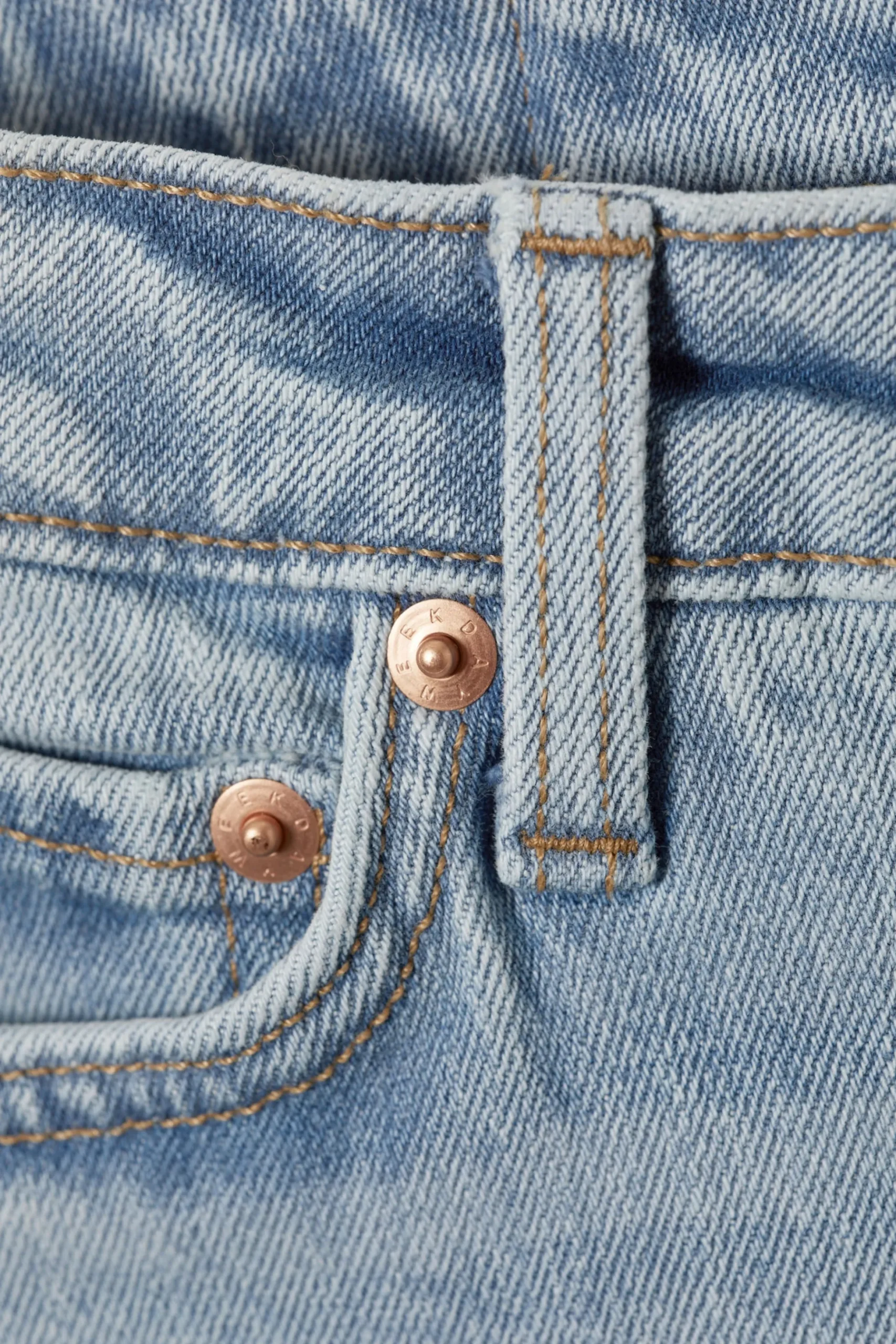 Weekday FLAME LOW RISE SLIM FLARED LEG JEANS stone blue light blue Clearance
