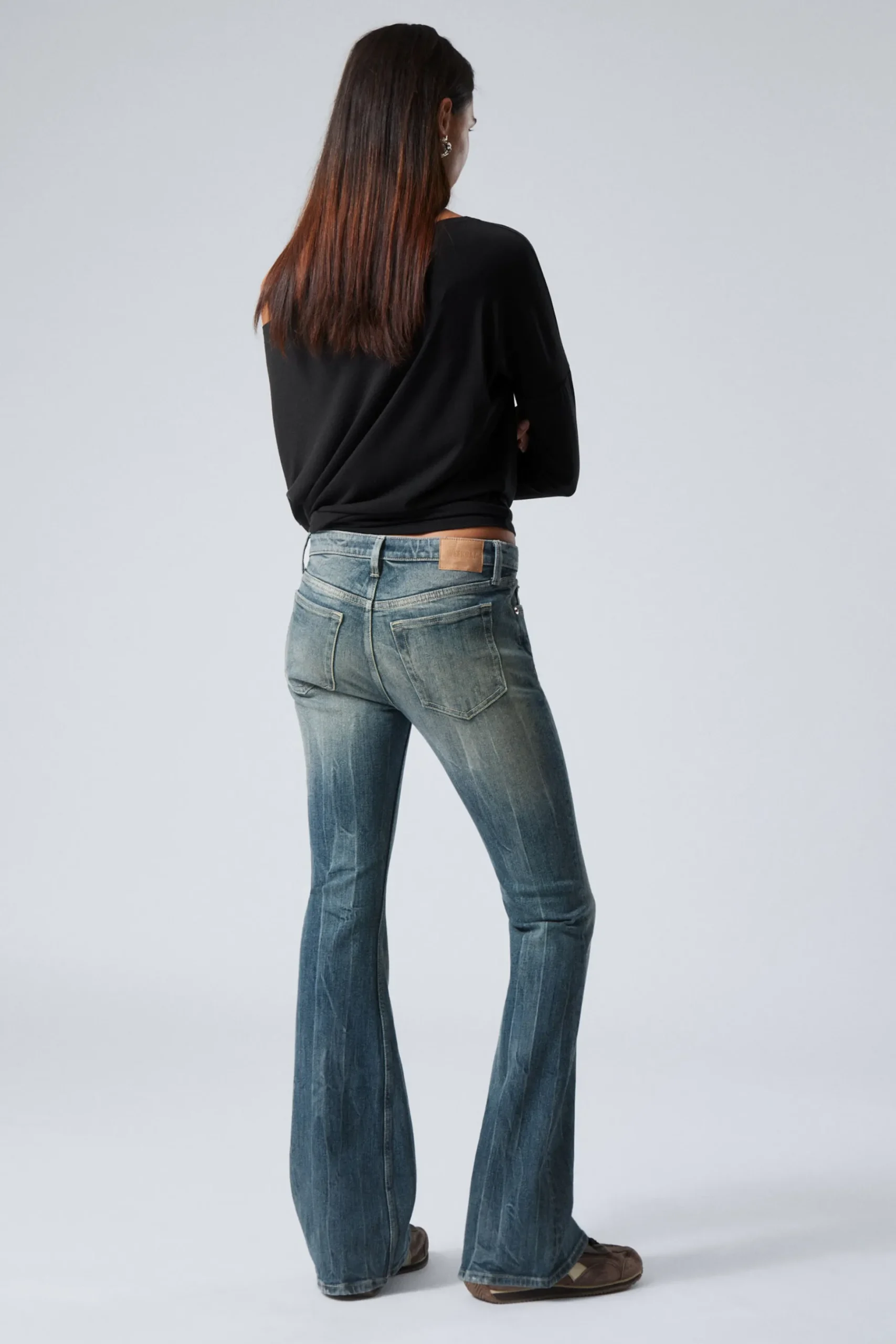 Weekday FLAME LOW RISE SLIM FLARED LEG JEANS gasoline blue medium blue New