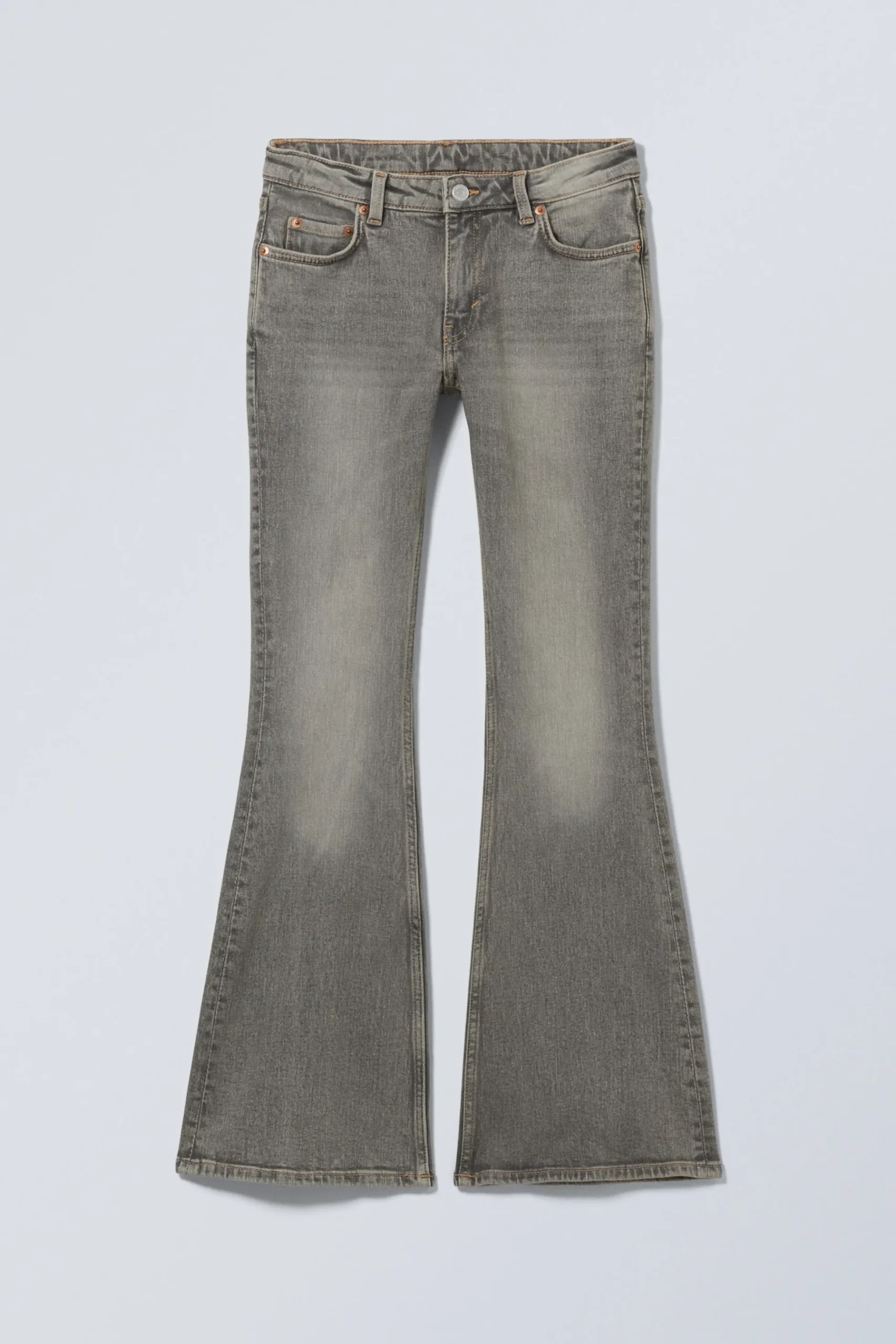 Weekday FLAME LOW RISE SLIM FLARED LEG JEANS canyon grey medium grey Best