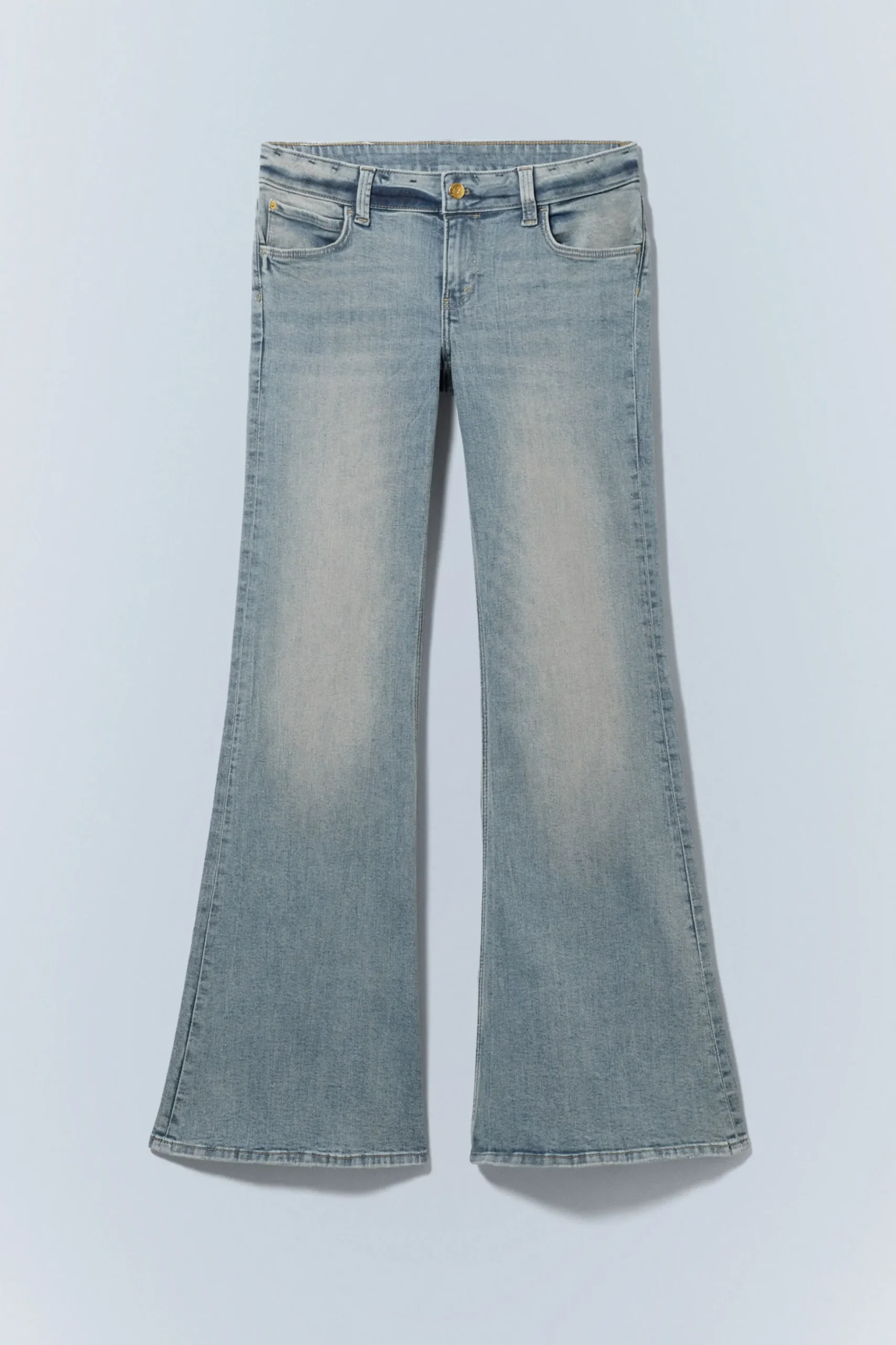 Weekday FLARE LOW WAIST FLARED SKINNY JEANS grime blue Cheap