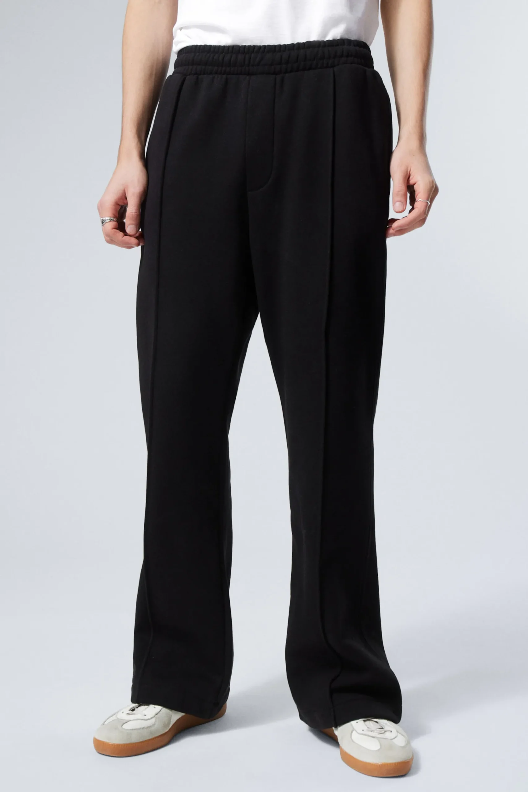 Weekday FLARED LOOSE FIT SWEATPANTS black Cheap