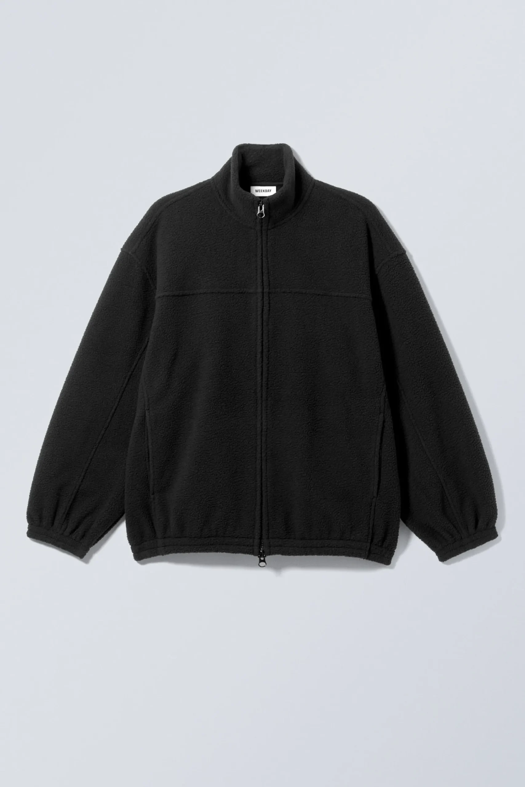 Weekday FLEECE ZIP JACKET black Hot