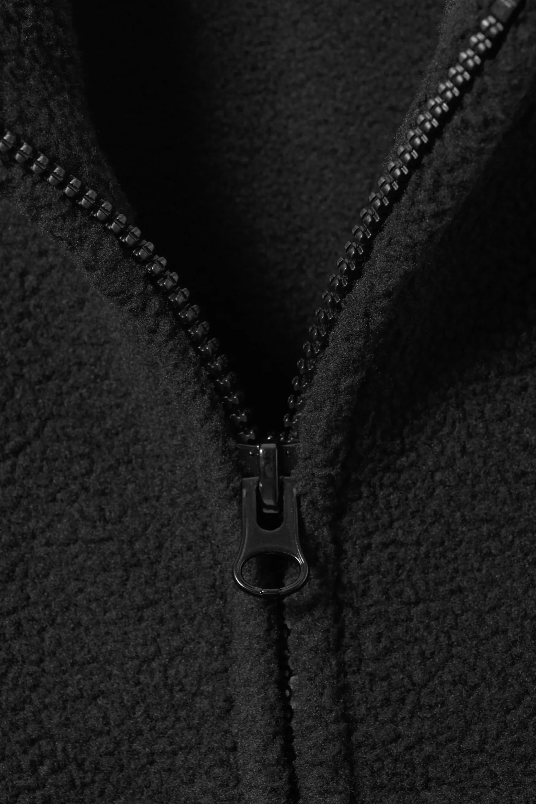 Weekday FLEECE ZIP JACKET black Hot