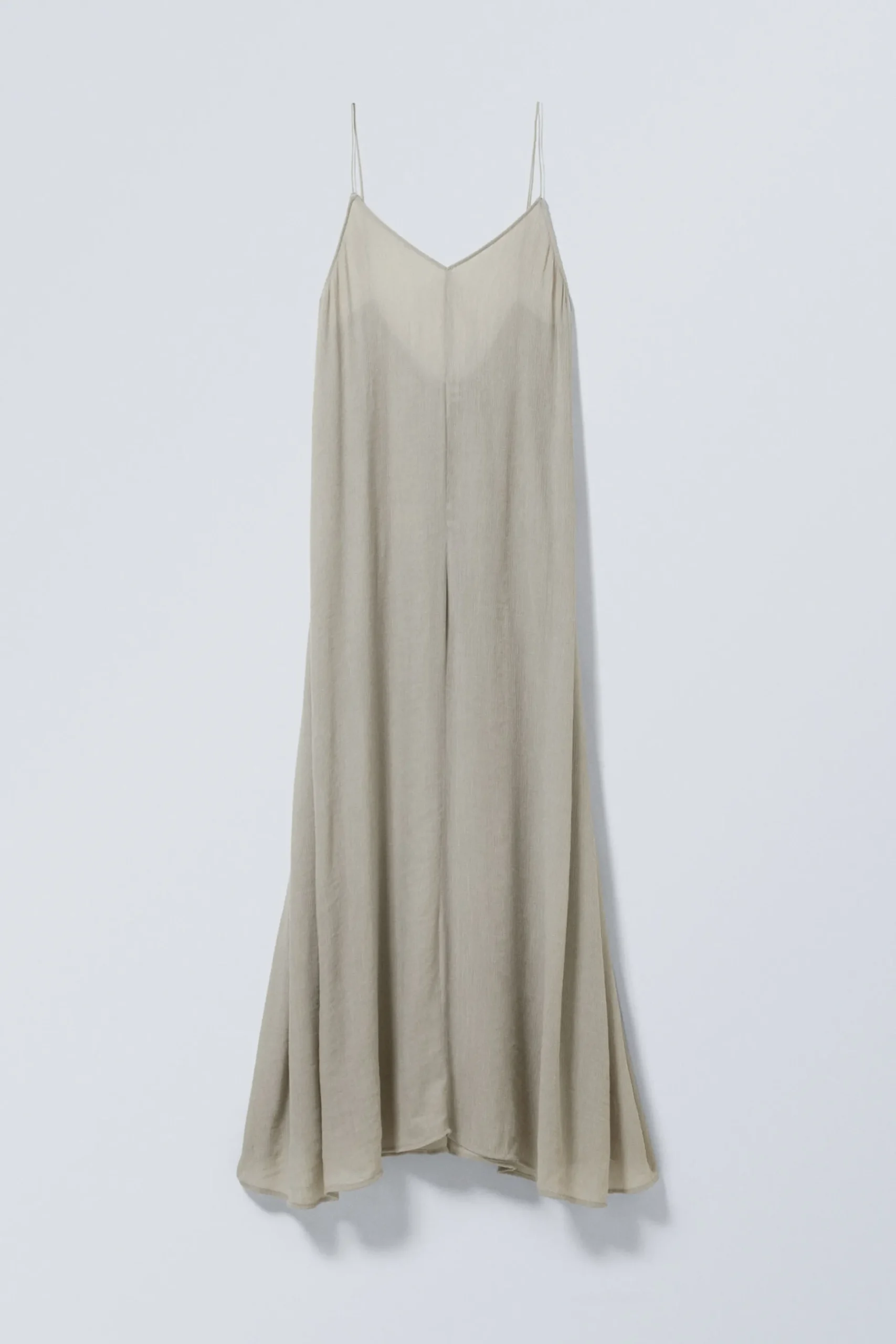 Weekday FLOWY MAXI DRESS dusty white Clearance