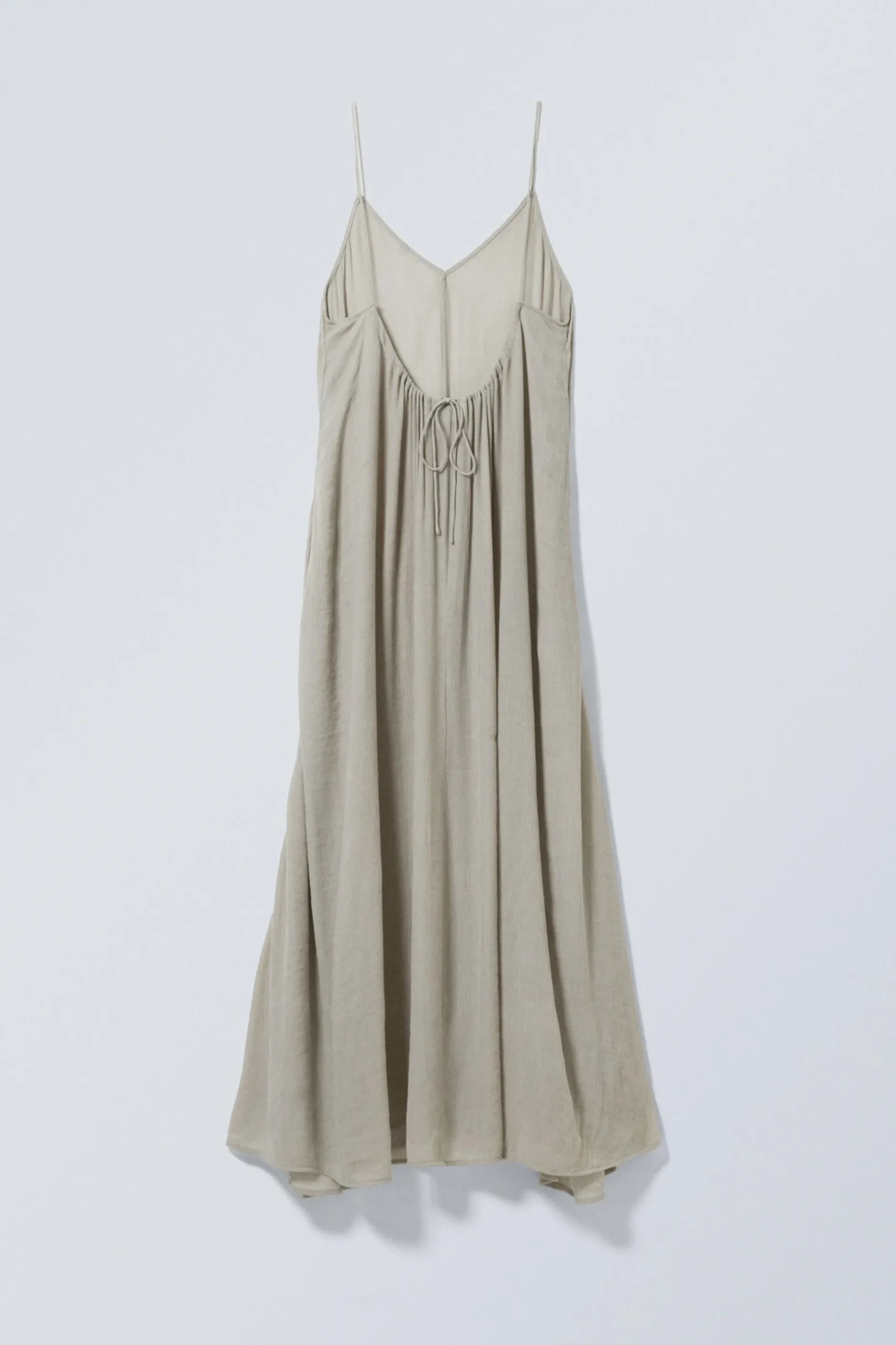 Weekday FLOWY MAXI DRESS dusty white Clearance